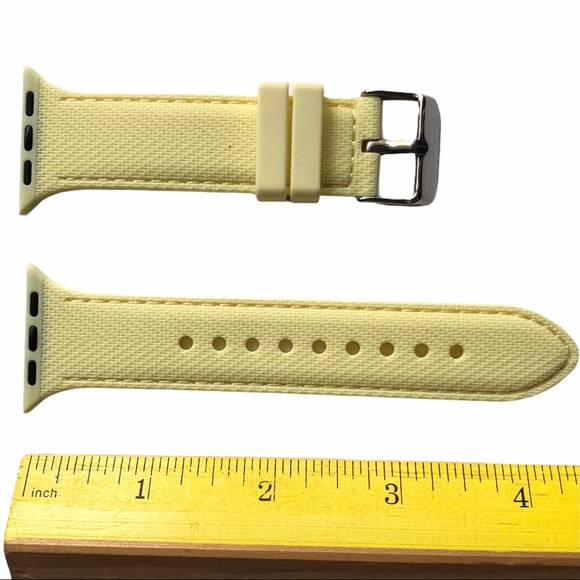 5/$20 NEW Mellow YELLOW Silicone Sport Band Apple Watch 38/40/41mm M Buckle - Picture 5 of 7